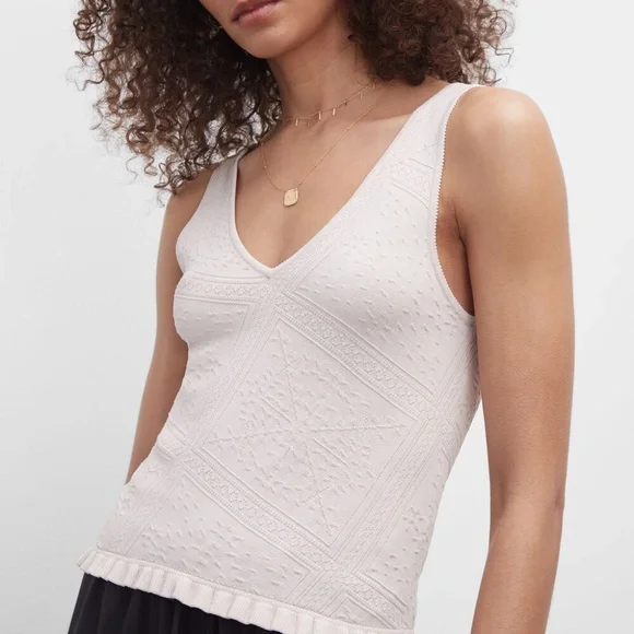 Ruffle Hem Tank - Brand New - NEVER WORN - Black - Picture 9 of 10